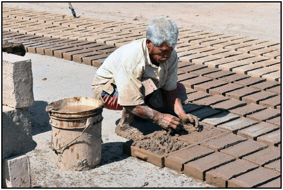 adobe brick making